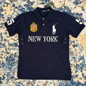 Ralph Lauren Dark Blue Polo with White Accents